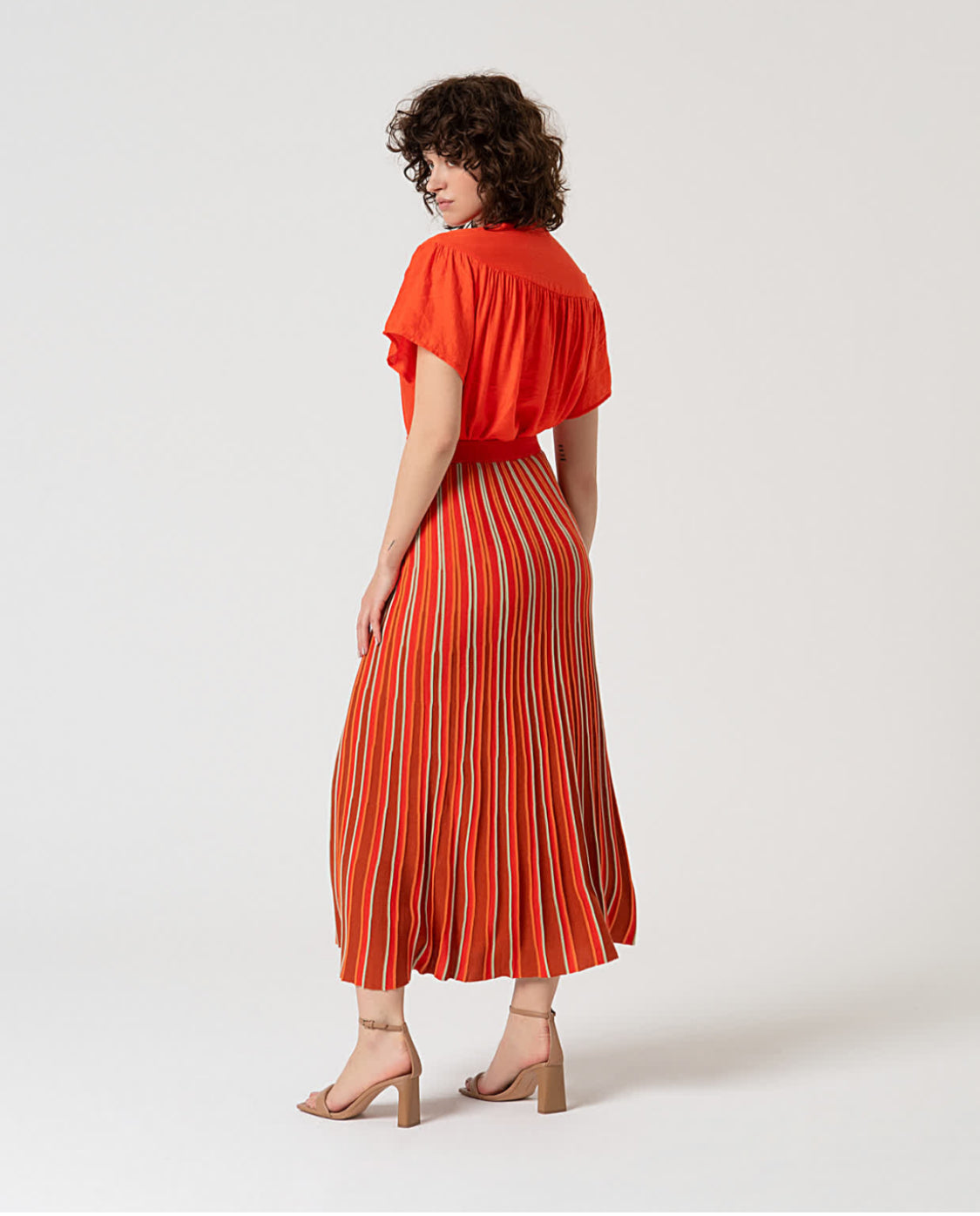 Gonna Midi in maglia a righe - Surkana -