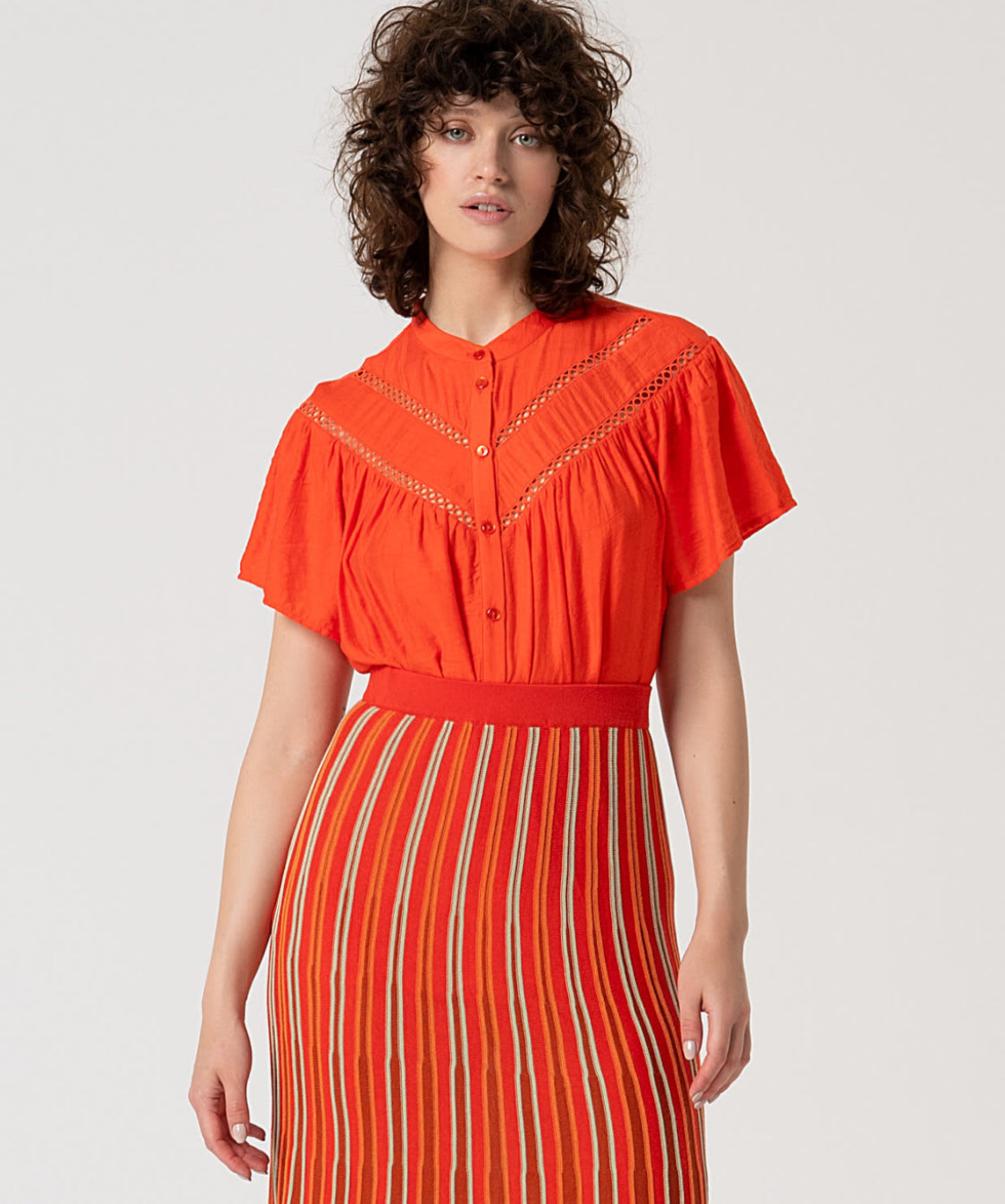 Gonna Midi in maglia a righe - Surkana -