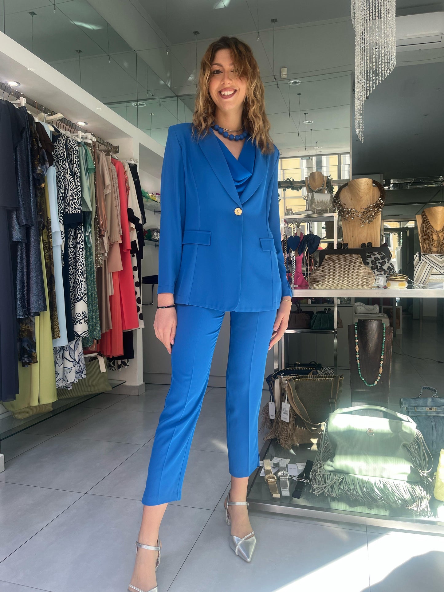 Pantalone sigaretta in crepe - Stendhal - Made in Italy -