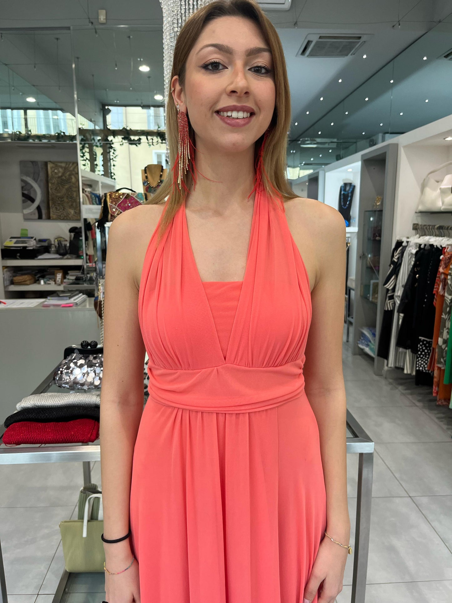 Abito lungo in tulle - Siste’S - Made in Italy -