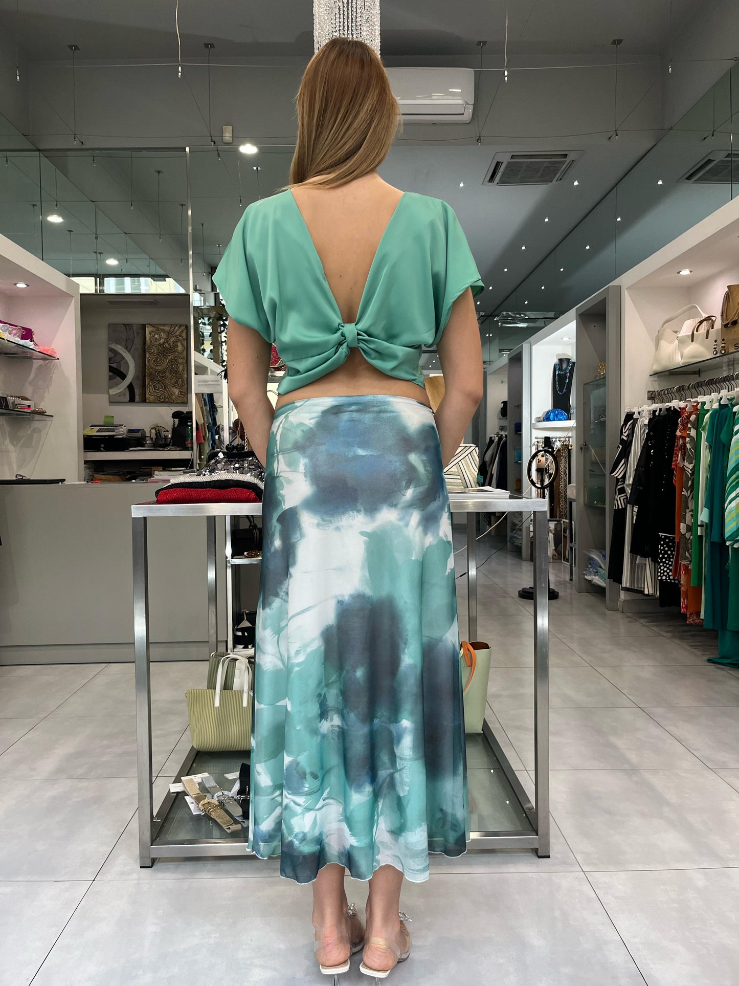 Gonna fantasia in tulle multicolor - Siste’S - Made in Italy -