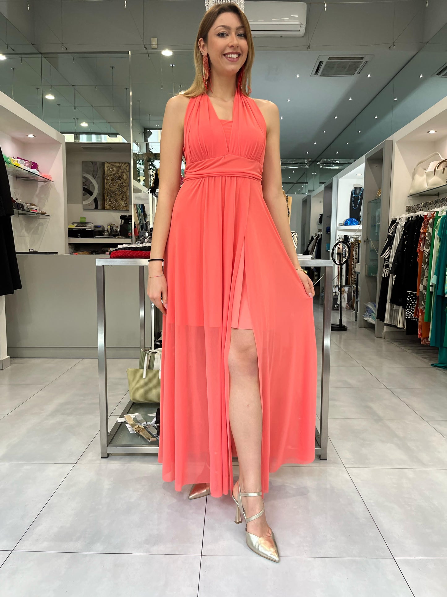 Abito lungo in tulle - Siste’S - Made in Italy -