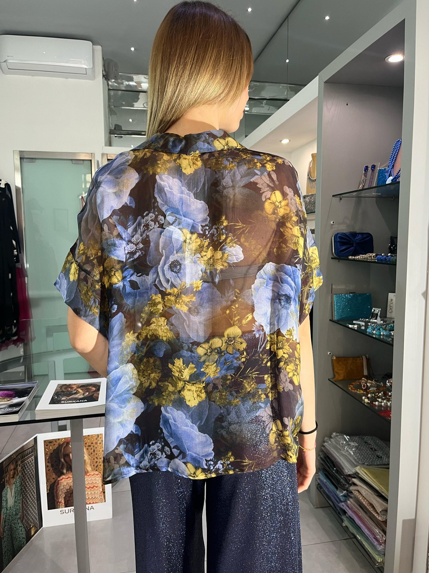 Camicia in chiffon fantasia - Siste’S - Made in Italy -