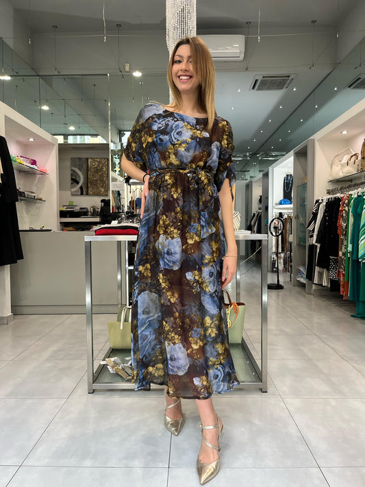 Abito in chiffon fantasia - Siste’S - Made in Italy -