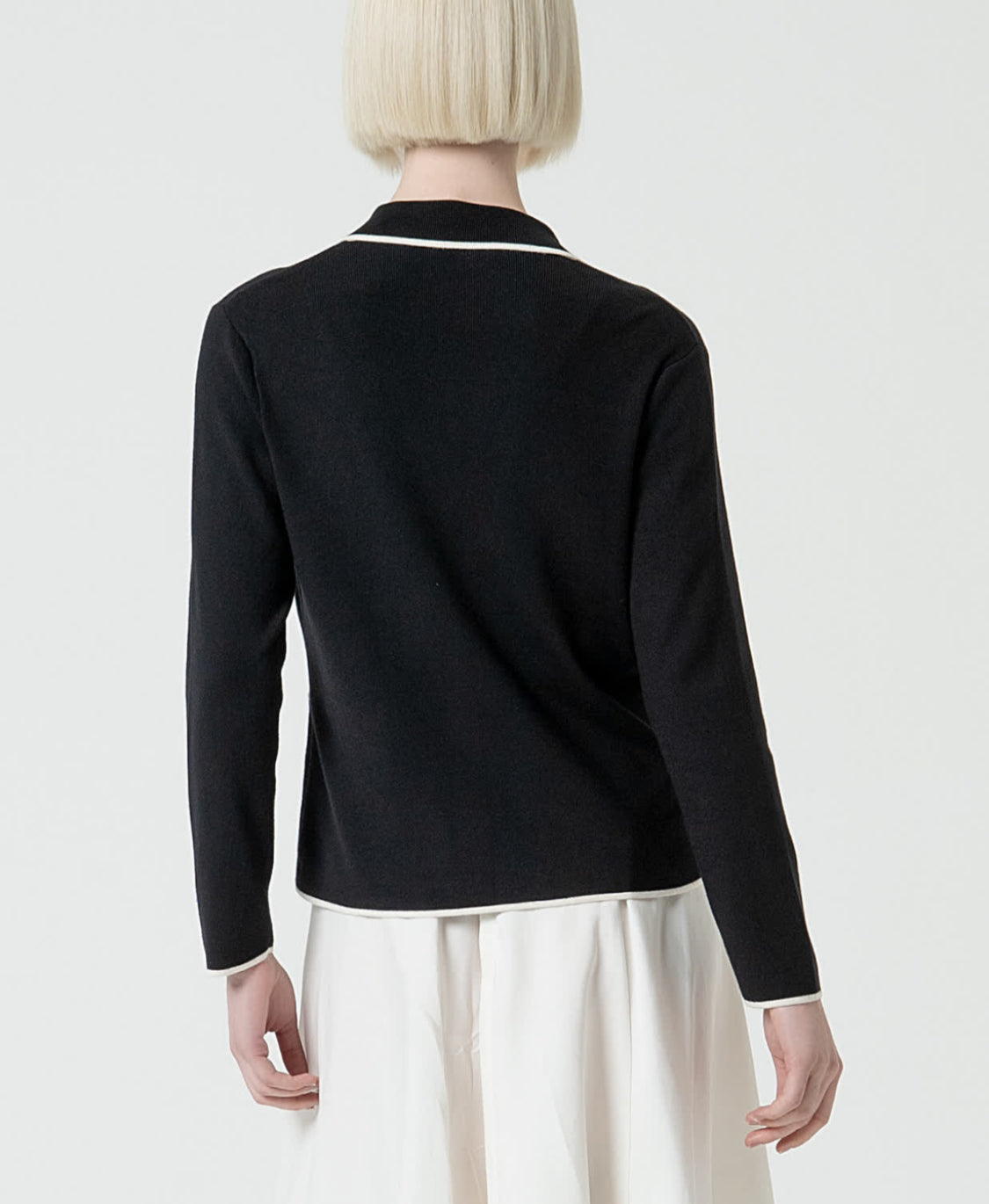 Giacca nera con bordino panna- Surkana -