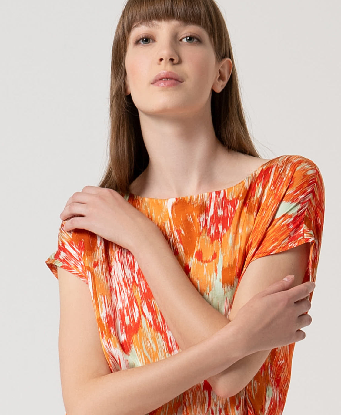 Casacca in raso stampa multicolor - Surkana - Made in Spain -