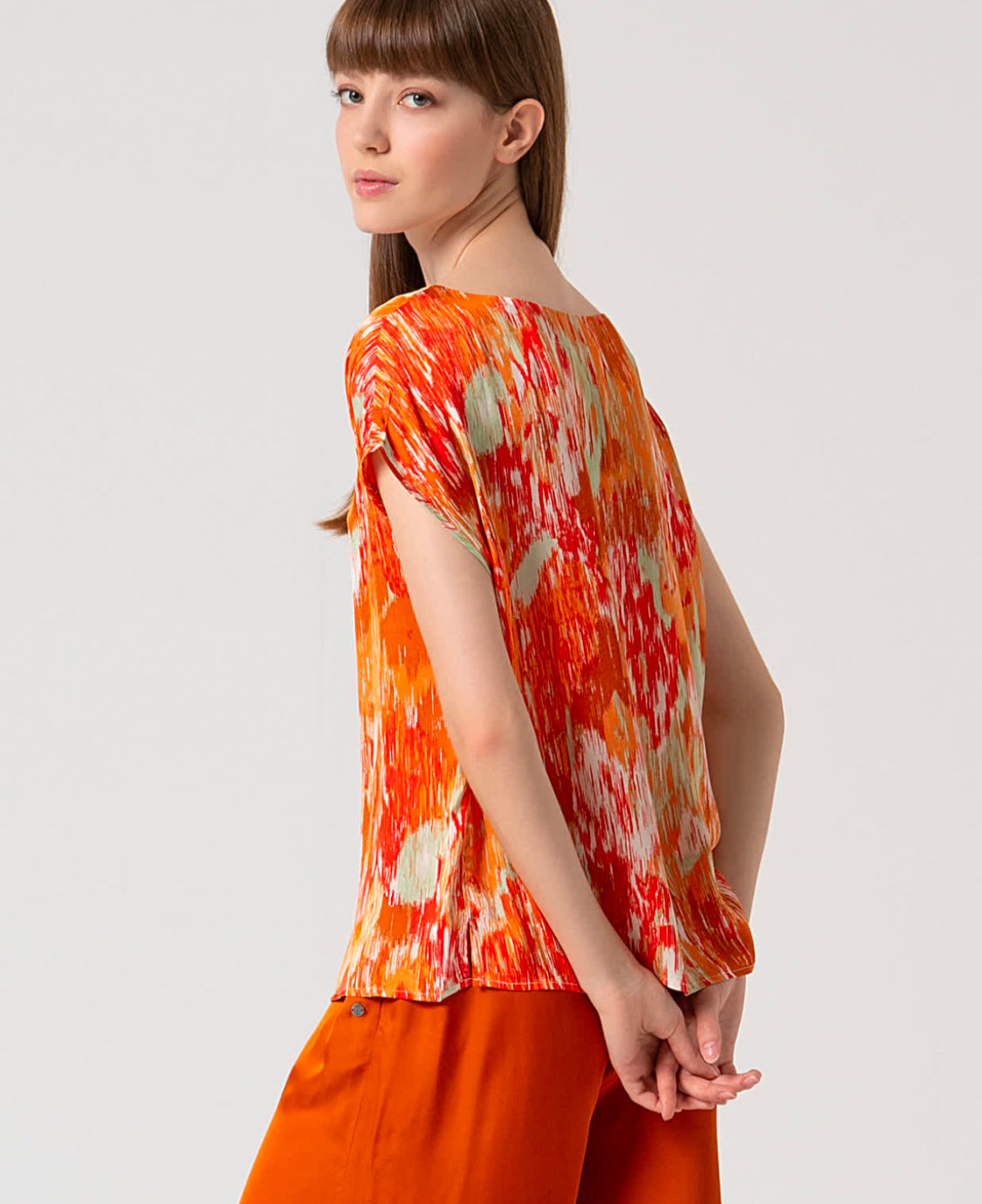 Casacca in raso stampa multicolor - Surkana - Made in Spain -