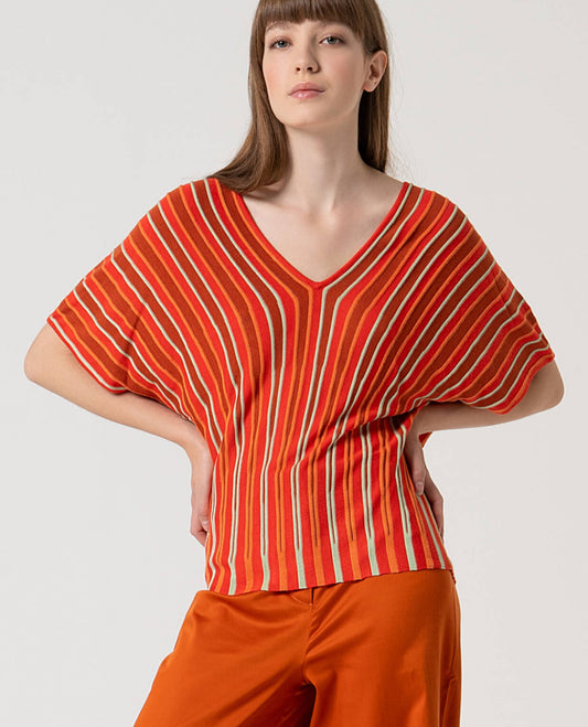 Maglia in filo a righe -Surkana-