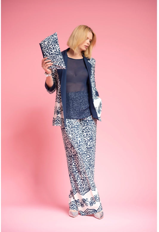 Pantalone palazzo fantasia - Marina Talia - Made in Italy -
