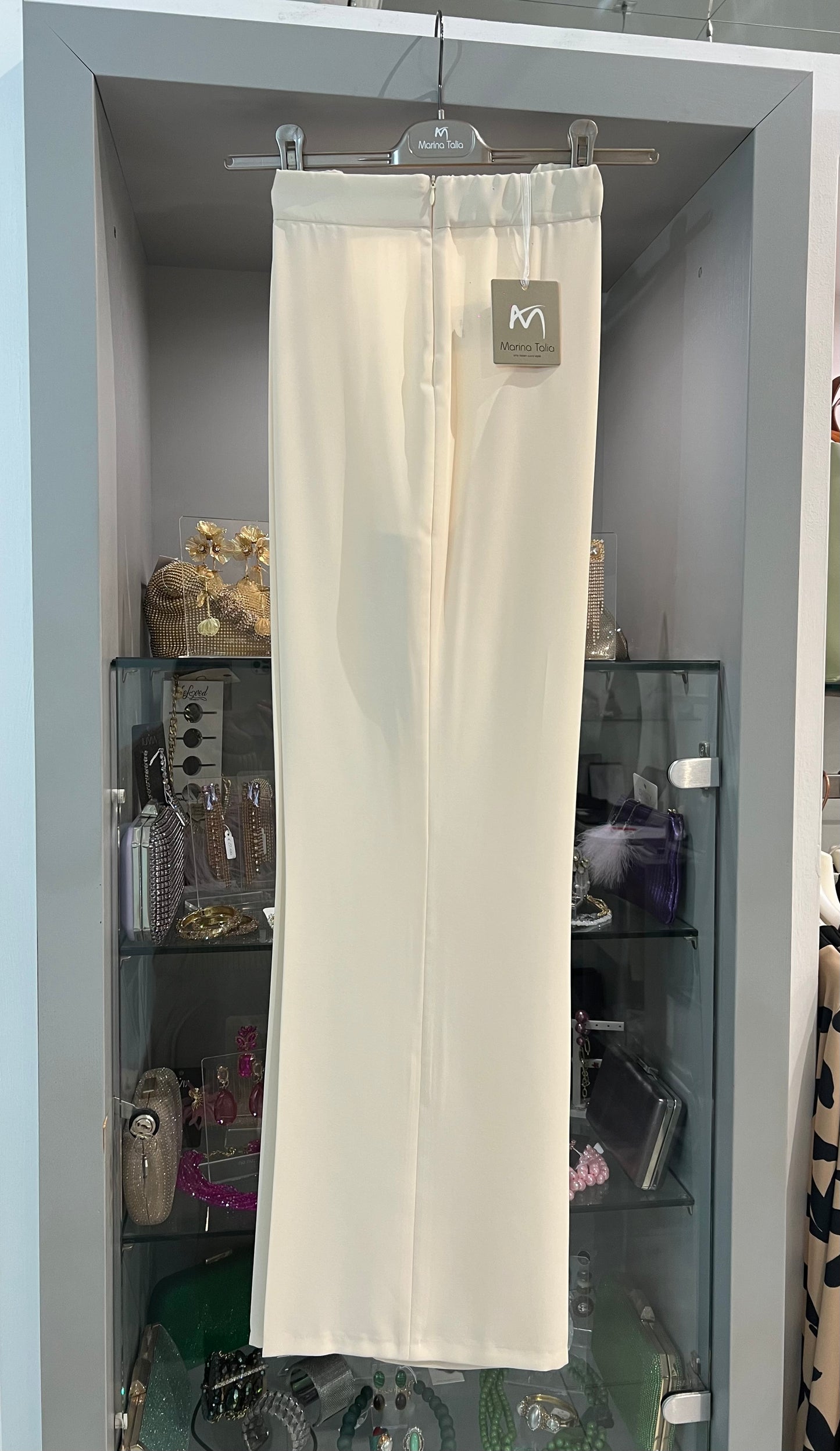 Pantalone gamba dritta  in crepe leggero - Marina Talia - Made in Italy -