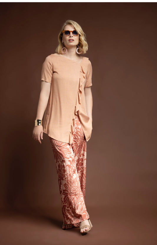 Pantalone in Jersey fantasia - Marina Talia - Made in Italy -