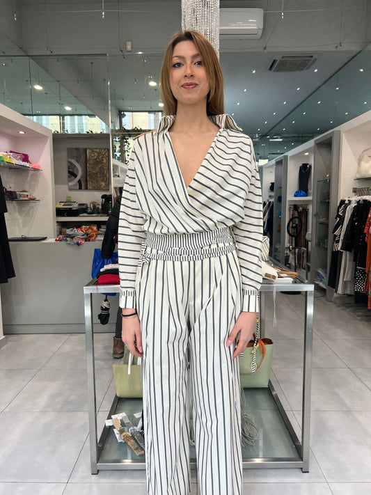 Blusa riga incrociata - Siste’S - Made in Italy -
