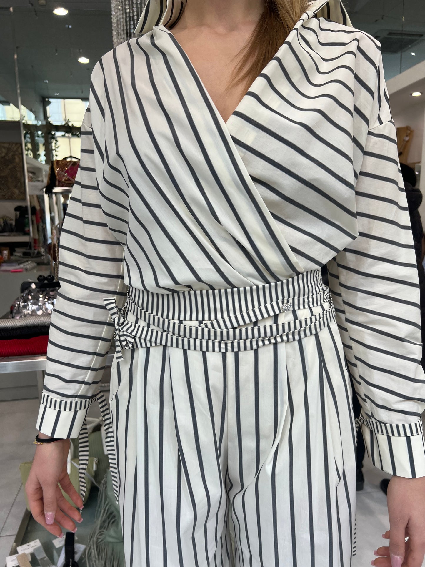 Blusa riga incrociata - Siste’S - Made in Italy -