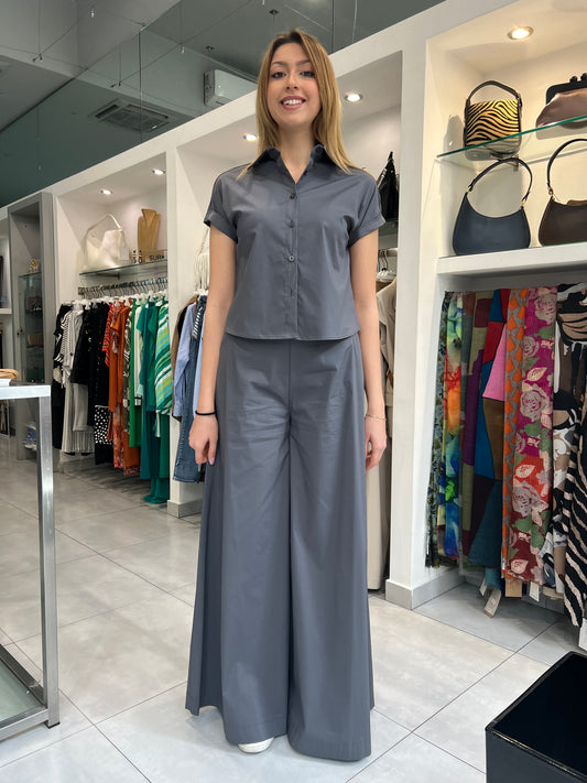 Pantalone ampio grafite - Siste’S - Made in Italy -