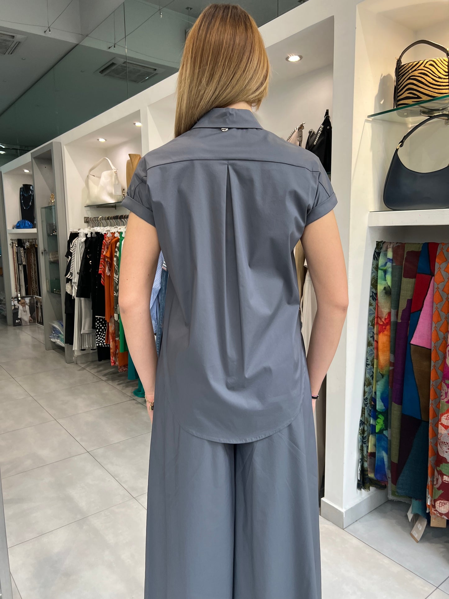 Camicia grafite - Siste’S - Made in Italy -