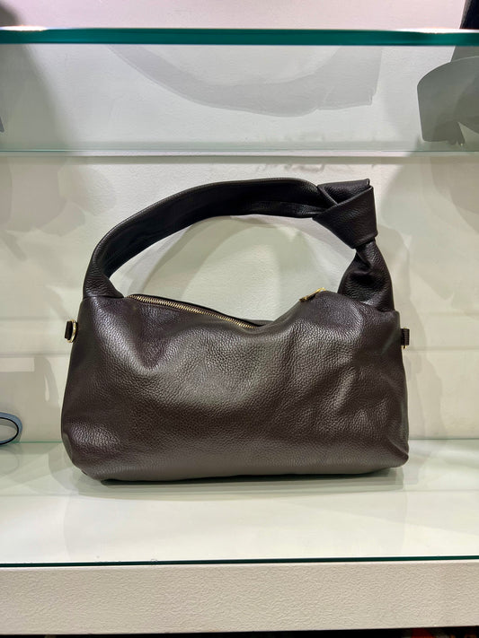 Borsa in pelle con manico con nodo - Made in Italy - Ecò dettagli di moda
