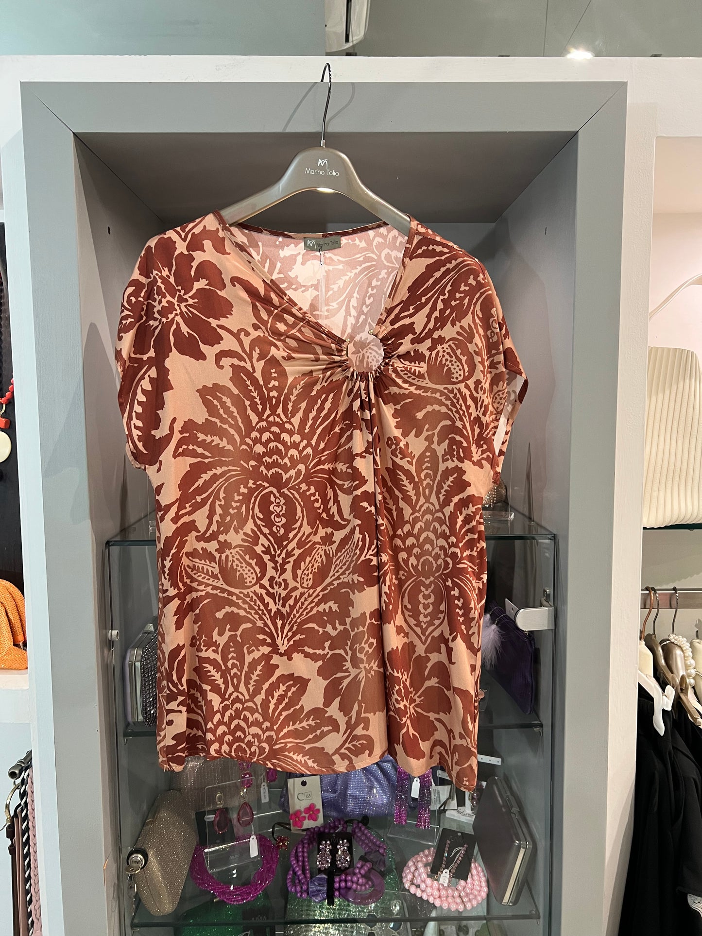Casacca in Jersey fantasia - Marina Talia - Made in Italy-