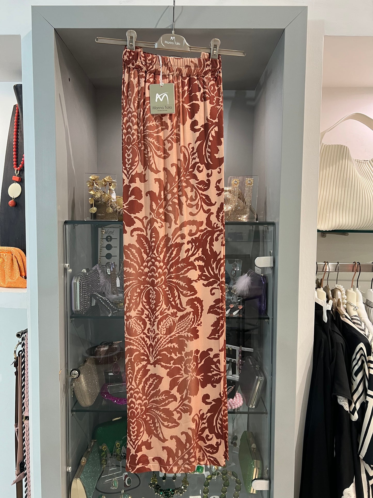 Pantalone in Jersey fantasia - Marina Talia - Made in Italy -