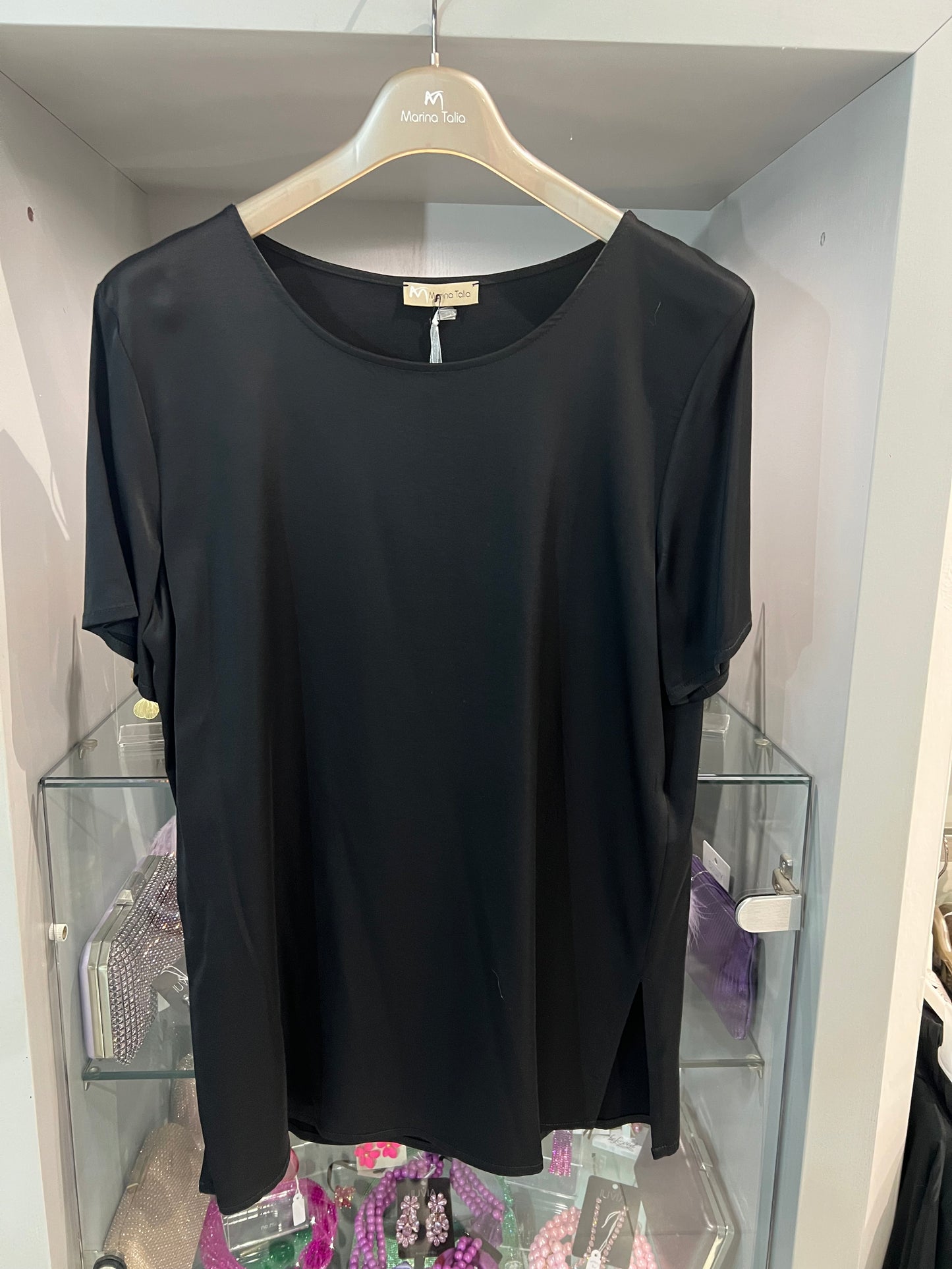 Casacca in raso mezza manica - Marina Talia Made in Italy -