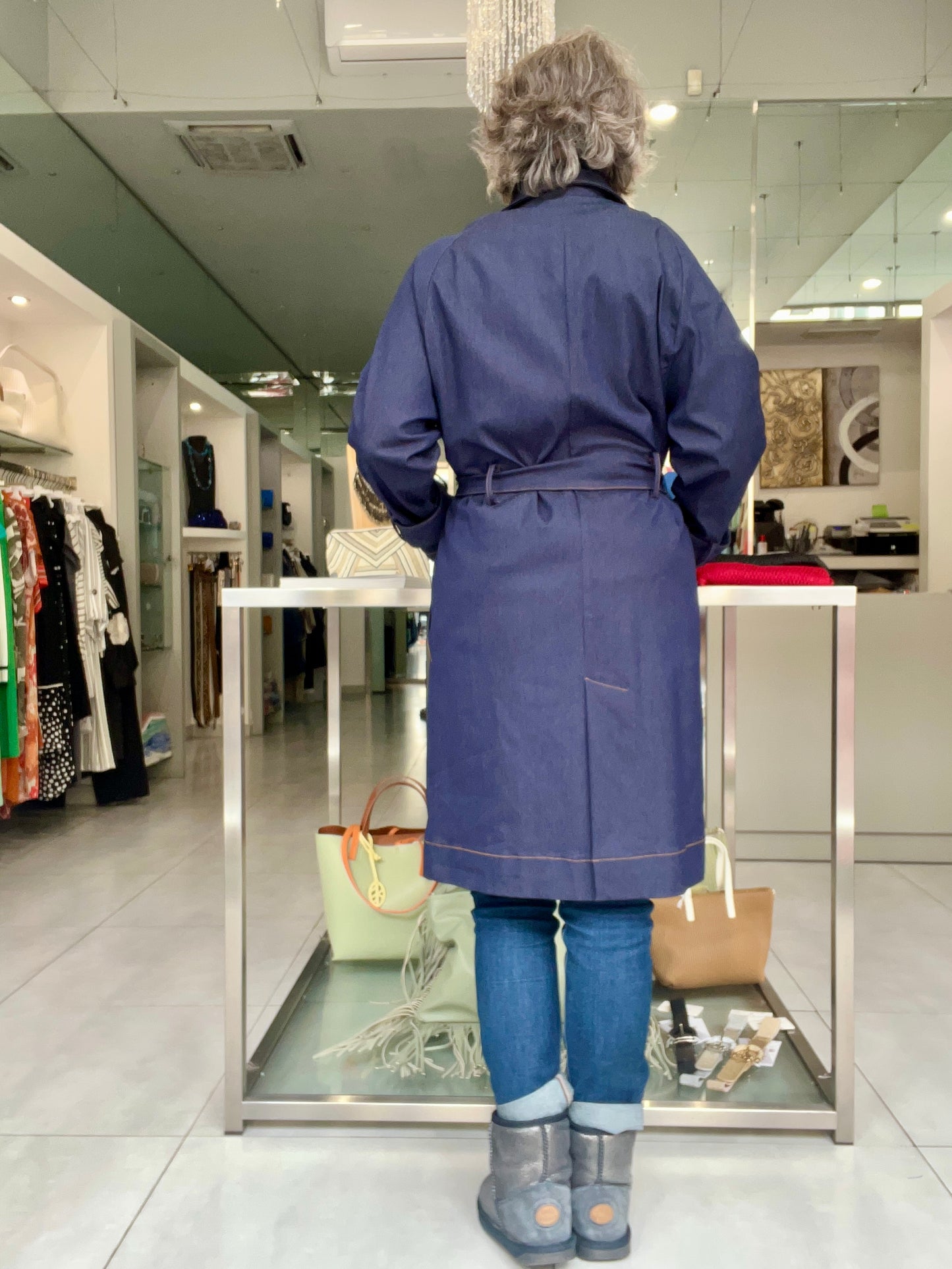 Trench in cotone elasticizzato- Via Stendhal - Made in Italy -