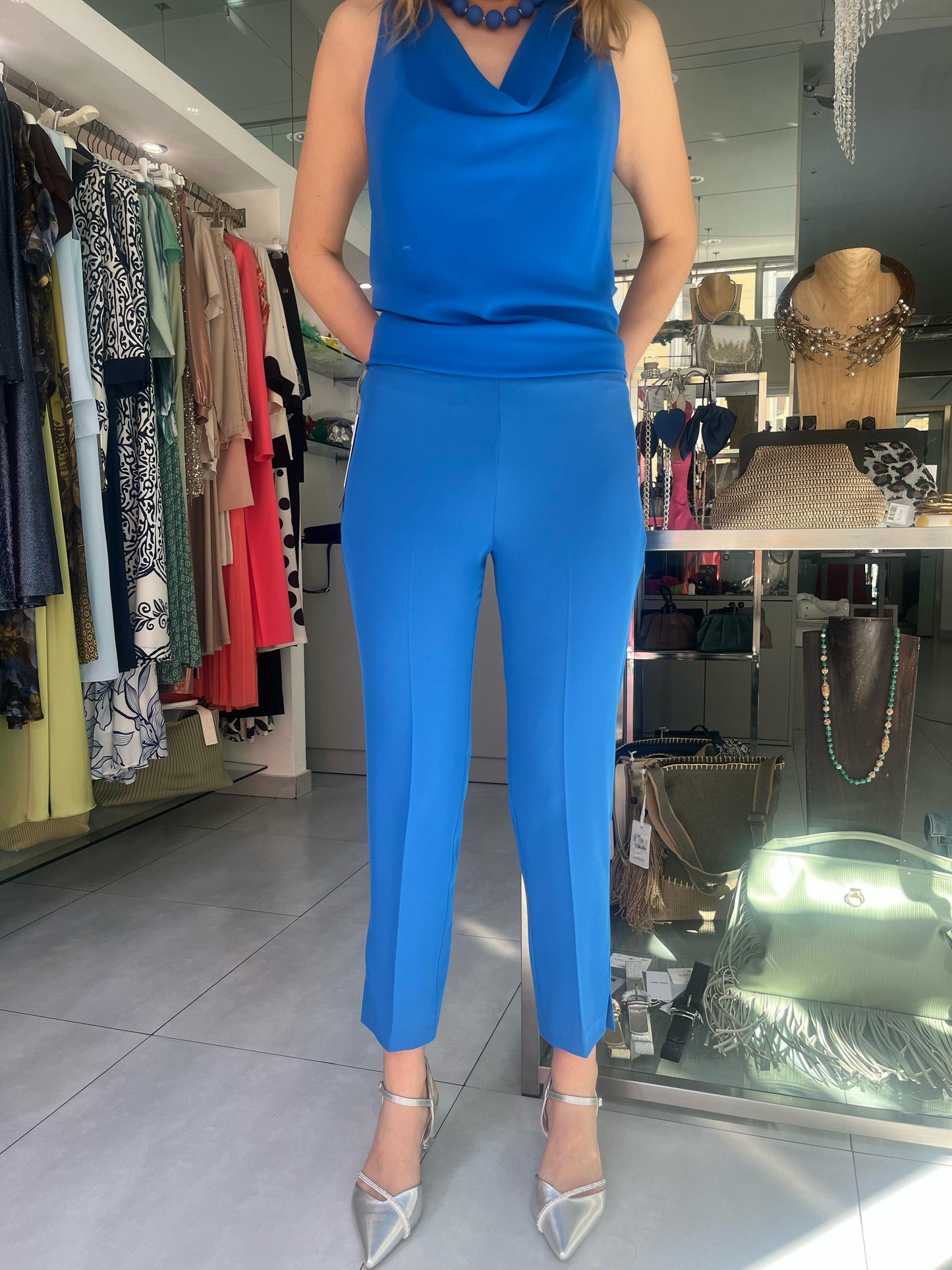 Pantalone sigaretta in crepe - Stendhal - Made in Italy -