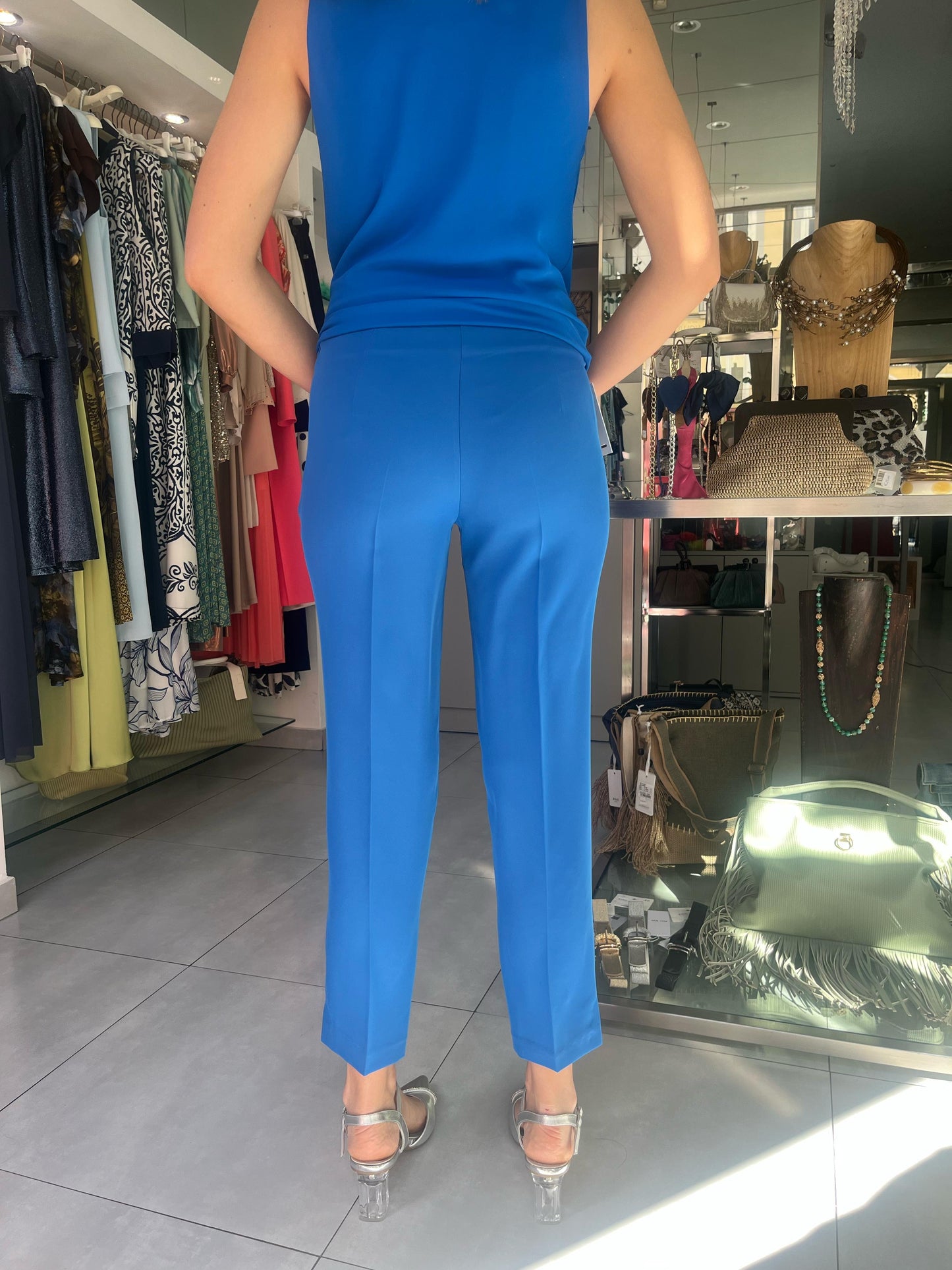 Pantalone sigaretta in crepe - Stendhal - Made in Italy -