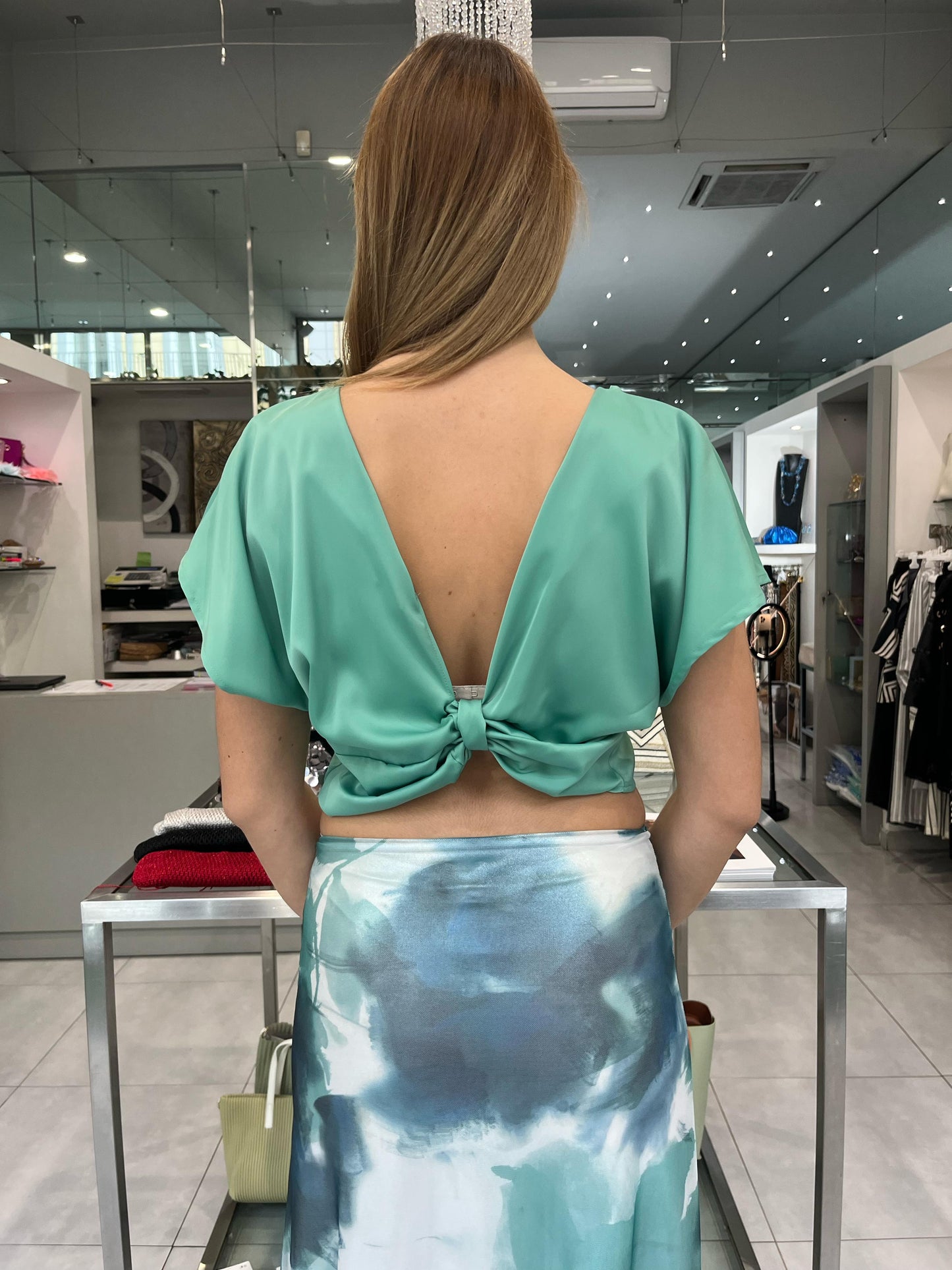 Gonna fantasia in tulle multicolor - Siste’S - Made in Italy -