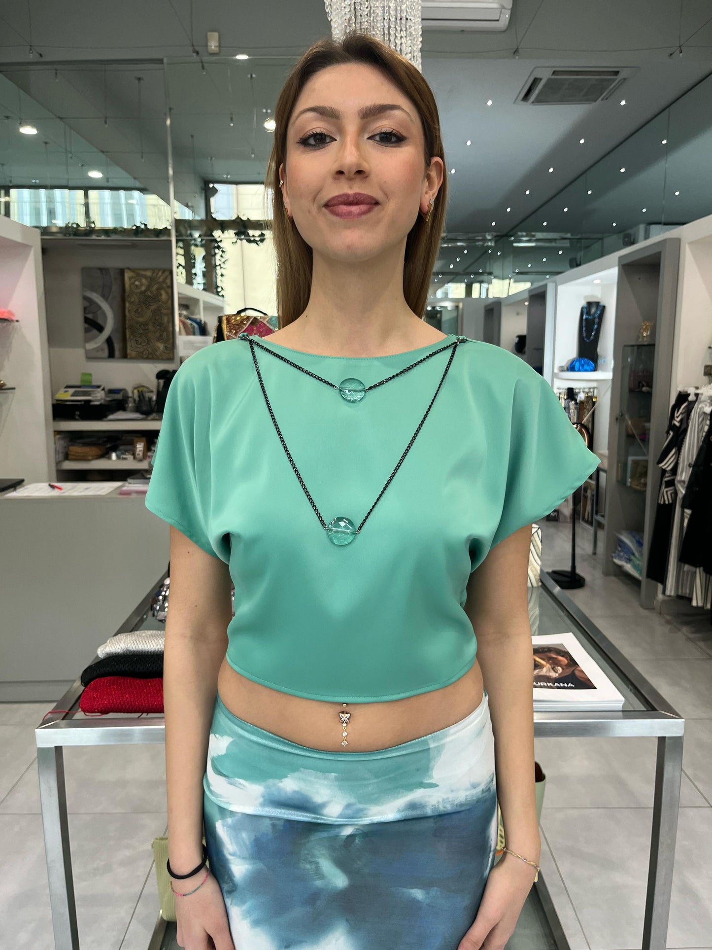 Blusa con accessorio - Siste’S - Made in Italy -