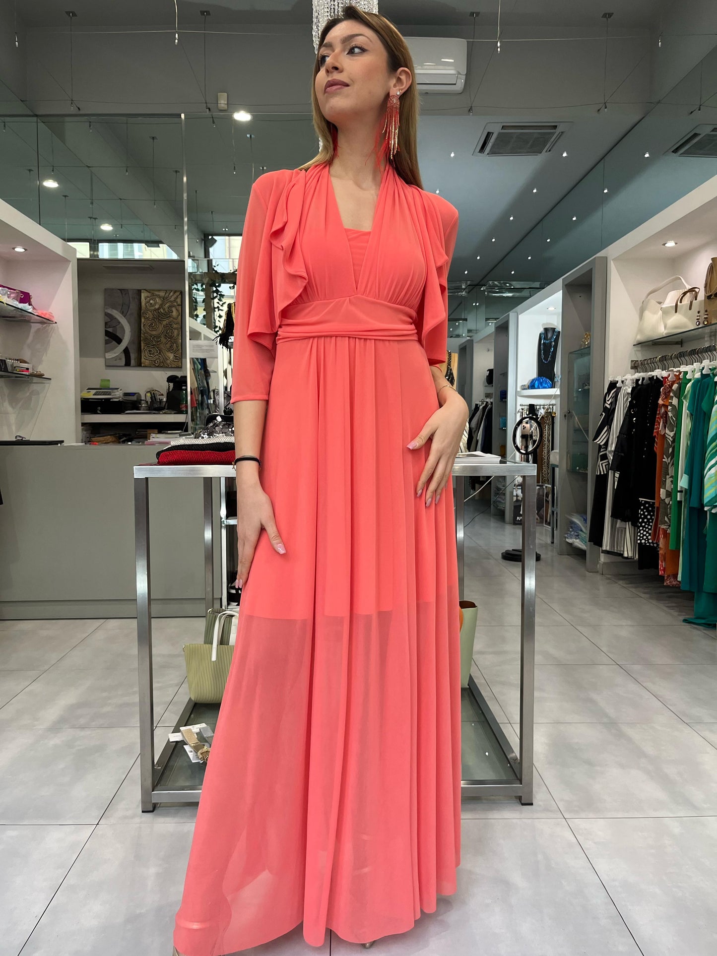 Abito lungo in tulle - Siste’S - Made in Italy -