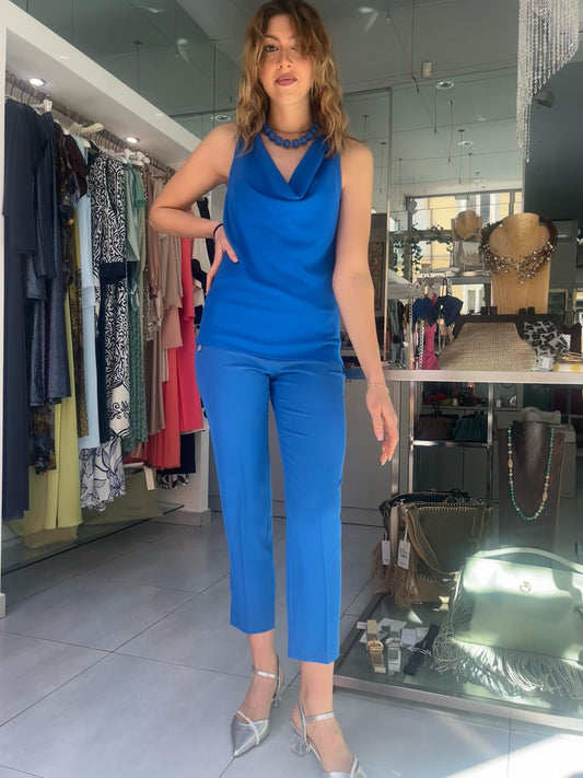 Pantalone sigaretta in crepe - Stendhal - Made in Italy -